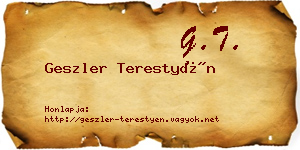 Geszler Terestyén névjegykártya